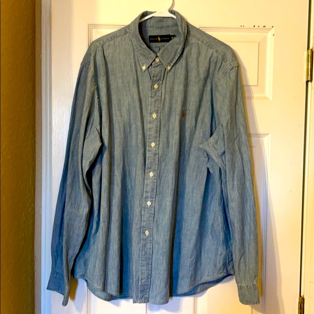 Button down soft denim shirt